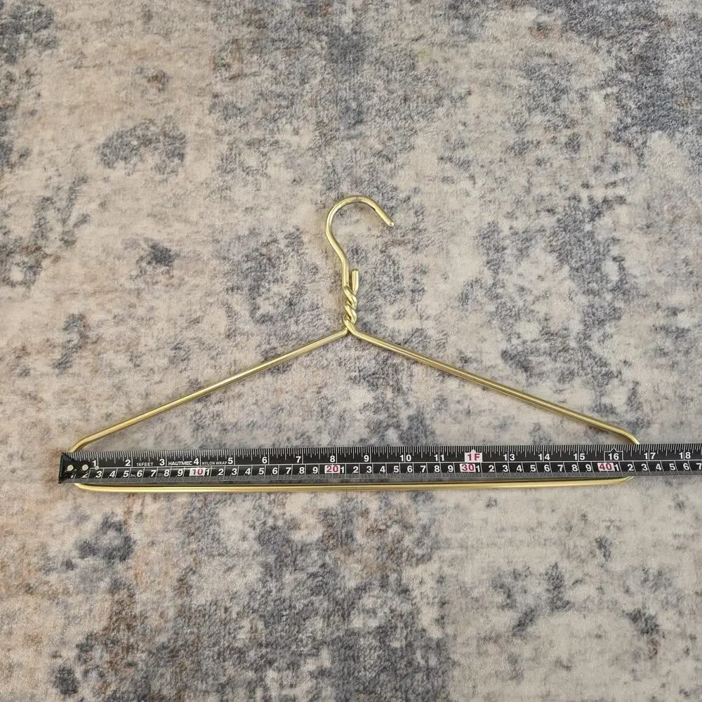 Metal Wire Clothes Hanger Gold Tone Smooth Adult Closet Organizer Storage China